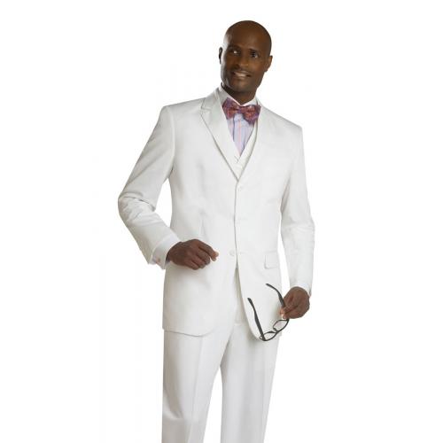 E. J. Samuel White / Cream Striped Suit M2631